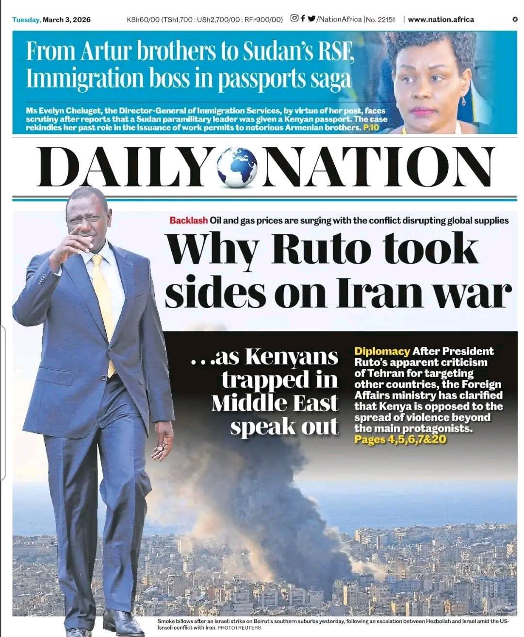 Today's Newspaper headlines