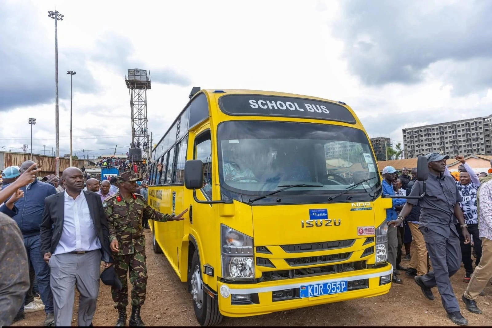 "New" or Just "Modified"? President Under Fire Over "Old" School Bus Donation to Joseph Kangethe Primary