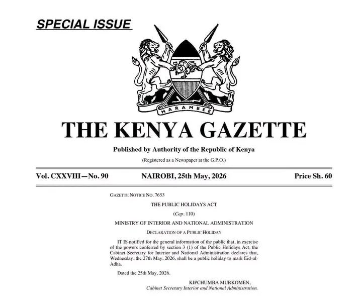 Wednesday Declared A Public Holiday