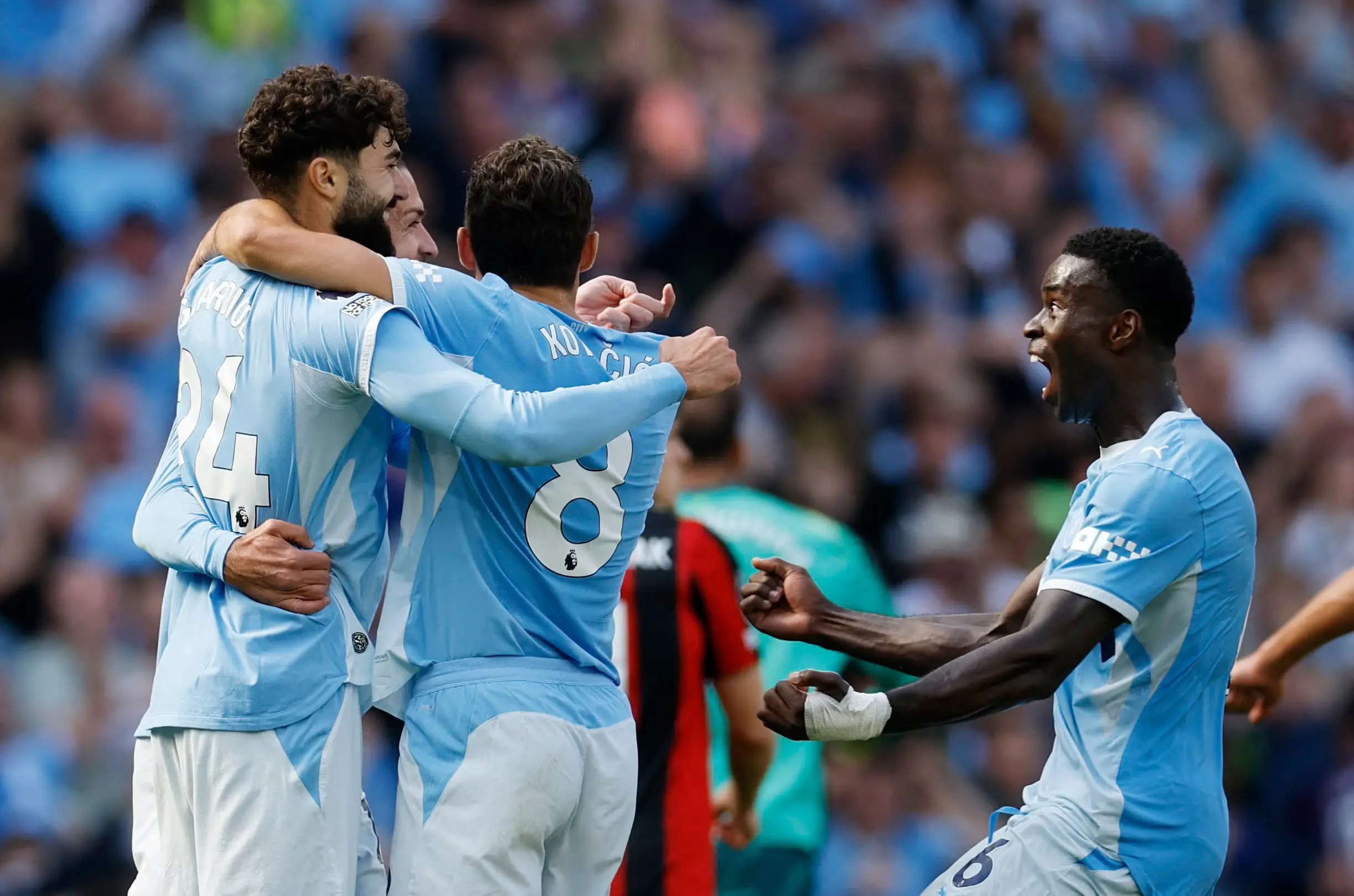 Gvardiol and Guehi Secure Manchester City’s 2-1 Comeback Win Over Bournemouth in Premier League Debut
