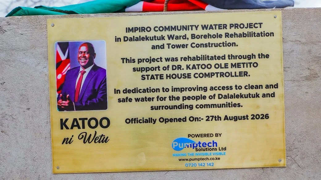 State House Comptroller Inaugurates Impiro Borehole in Kajiado Central, Boosting Community Water Access