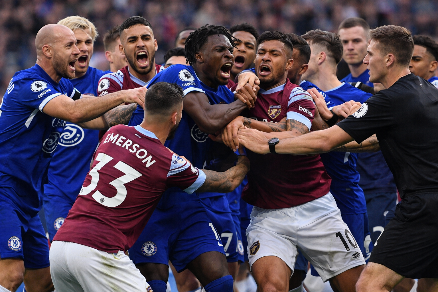 Chelsea and West Ham Fined After London Derby Mass Brawl