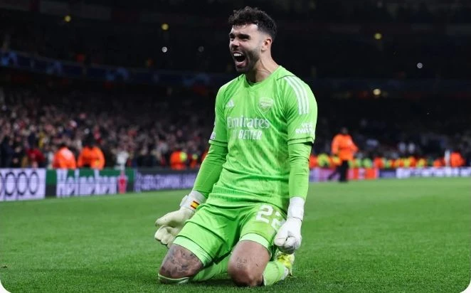 DAVID RAYA STARS AS ARSENAL EDGE SPORTING LISBON 1-0 IN CHAMPIONS LEAGUE QUARTER-FINAL FIRST LEG.