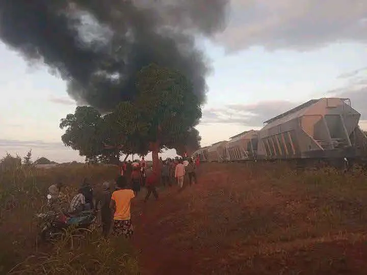 Kenya Railways Investigates Cause of Mombasa Train Blaze, Cites Fuel Tank Damage in Preliminary Report