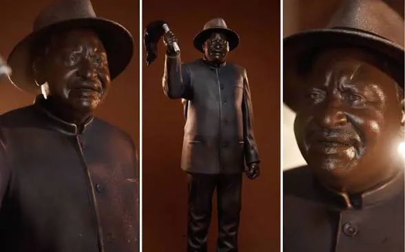 Kenyan Sculptor Mandela Ondula Unveils Sculpture Honouring Raila Odinga