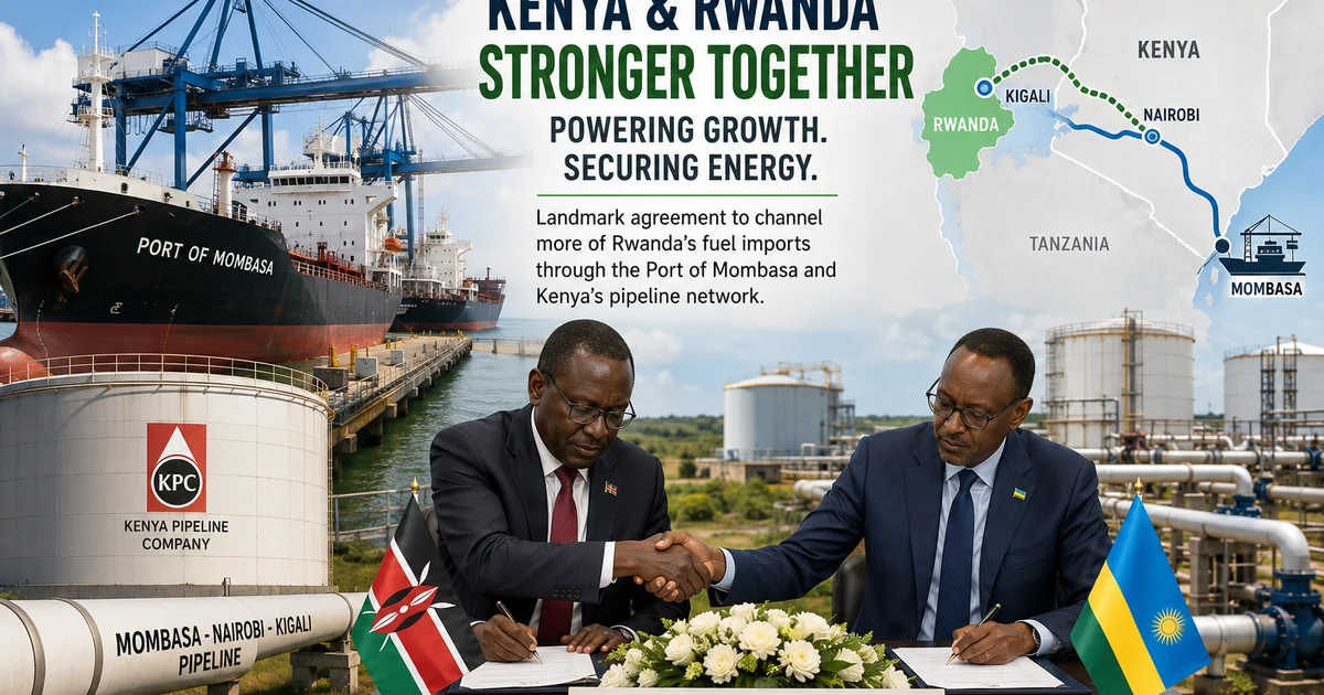Kenya Pipeline Company to Handle Rwanda's Fuel Imports After New Bilateral Deal